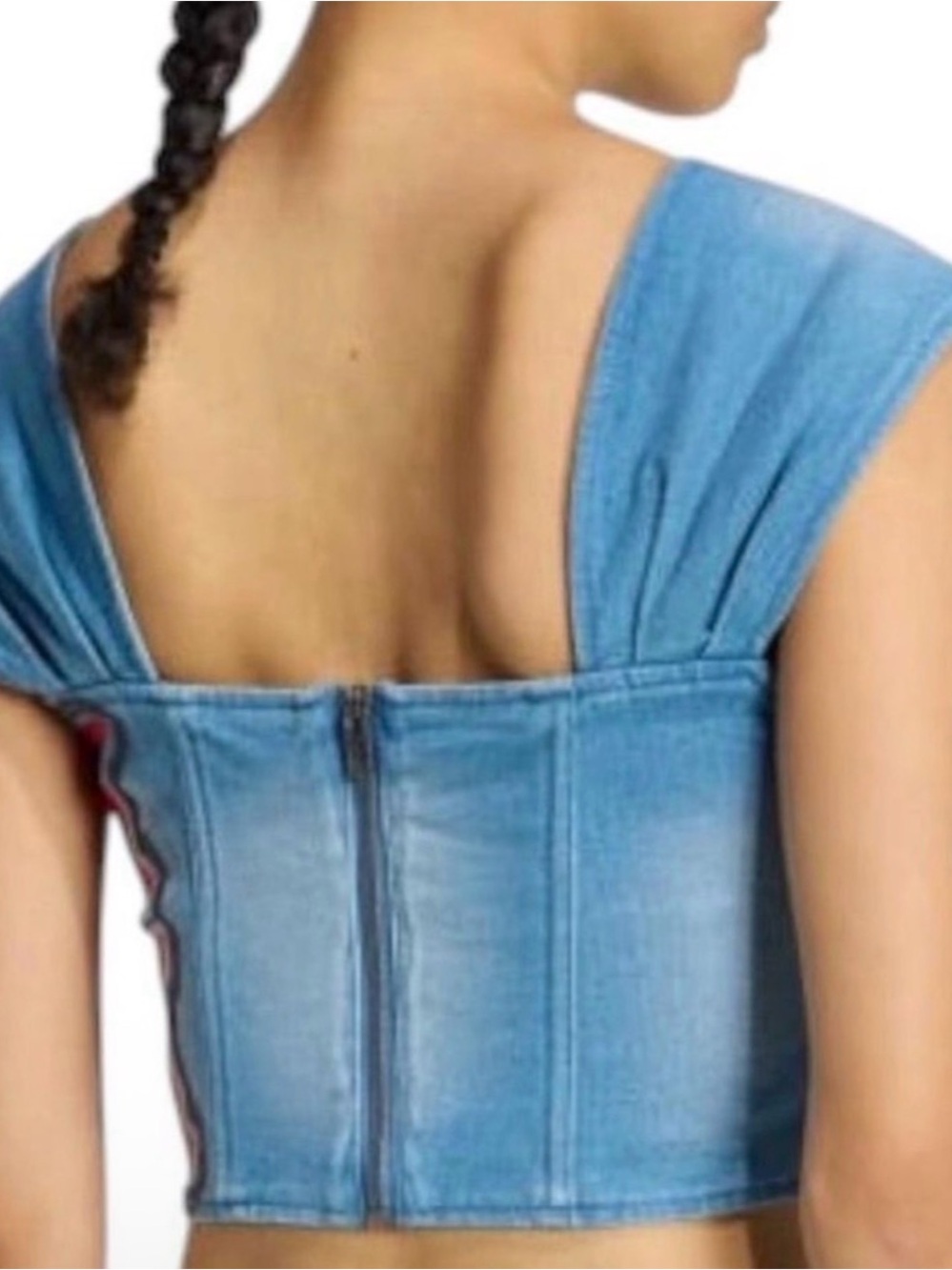 adidas Light Blue Crop Tank with Red Graphic - Picture 6 of 6